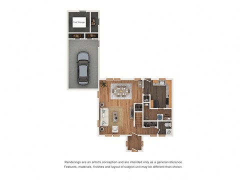 3 Bedroom | 1.5 Bath floor plan at Haven East, Brunswick, 04011